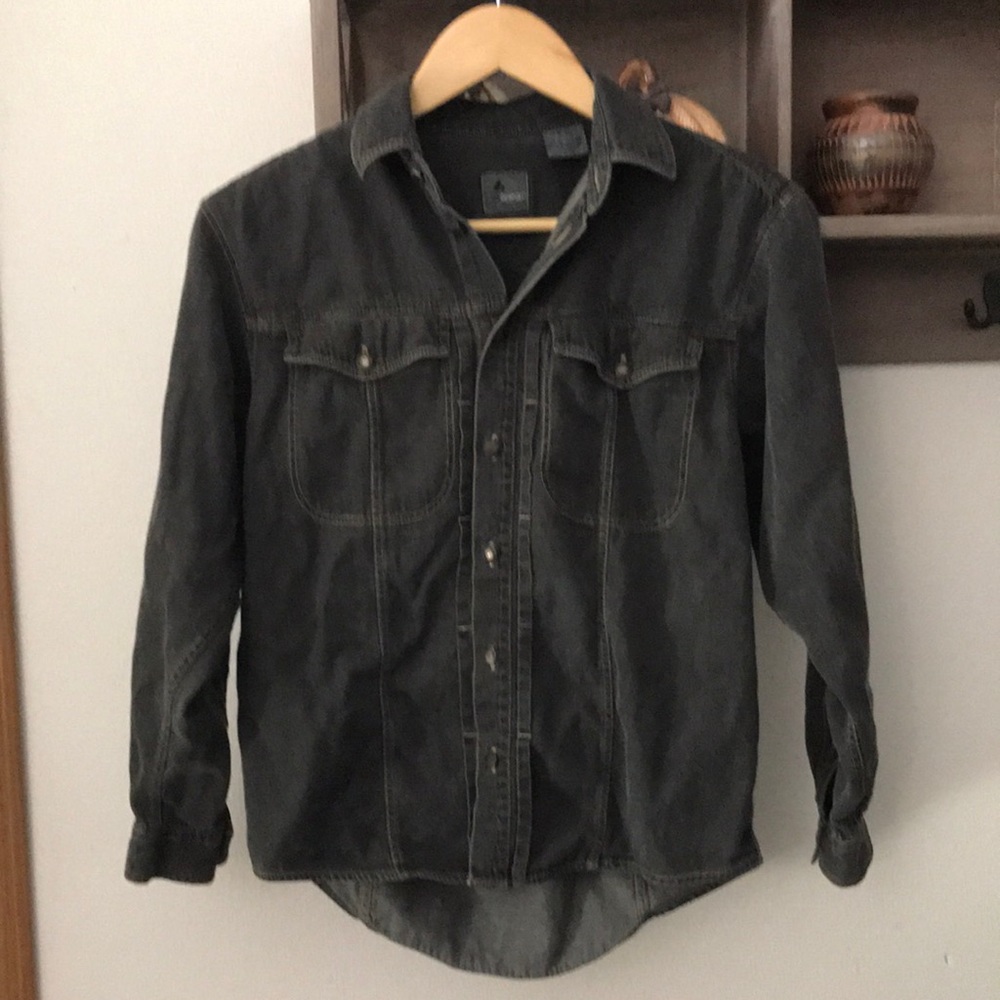 Liz Wear petite shirt, 100% cotton, jacket jean vintage long sleeves siz…